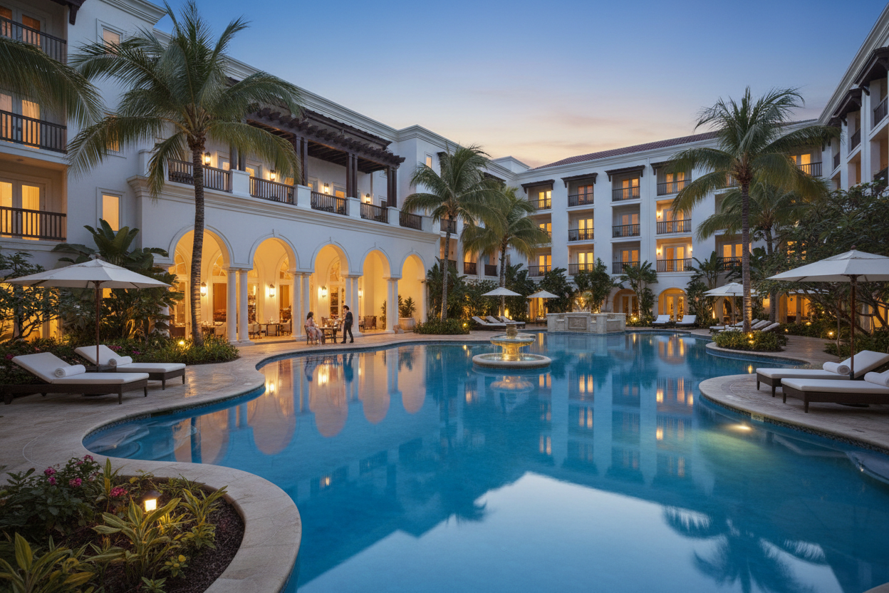 Elegant Resort with Pool in Courtyard